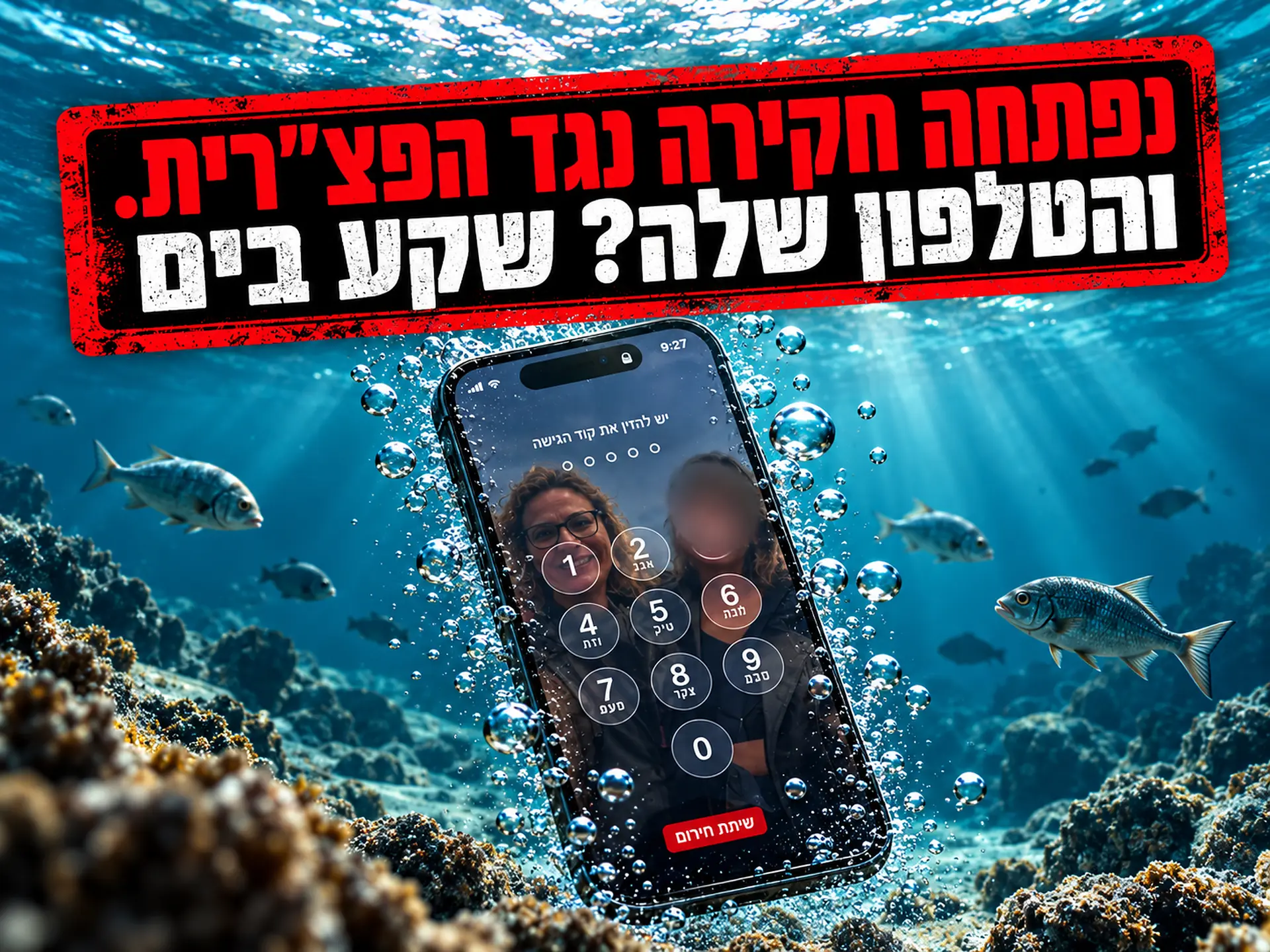חותמת: נפתחה חקירה נגד הפצ״רית והטלפון שלה שקע בים — על רקע טלפון שקוע בים